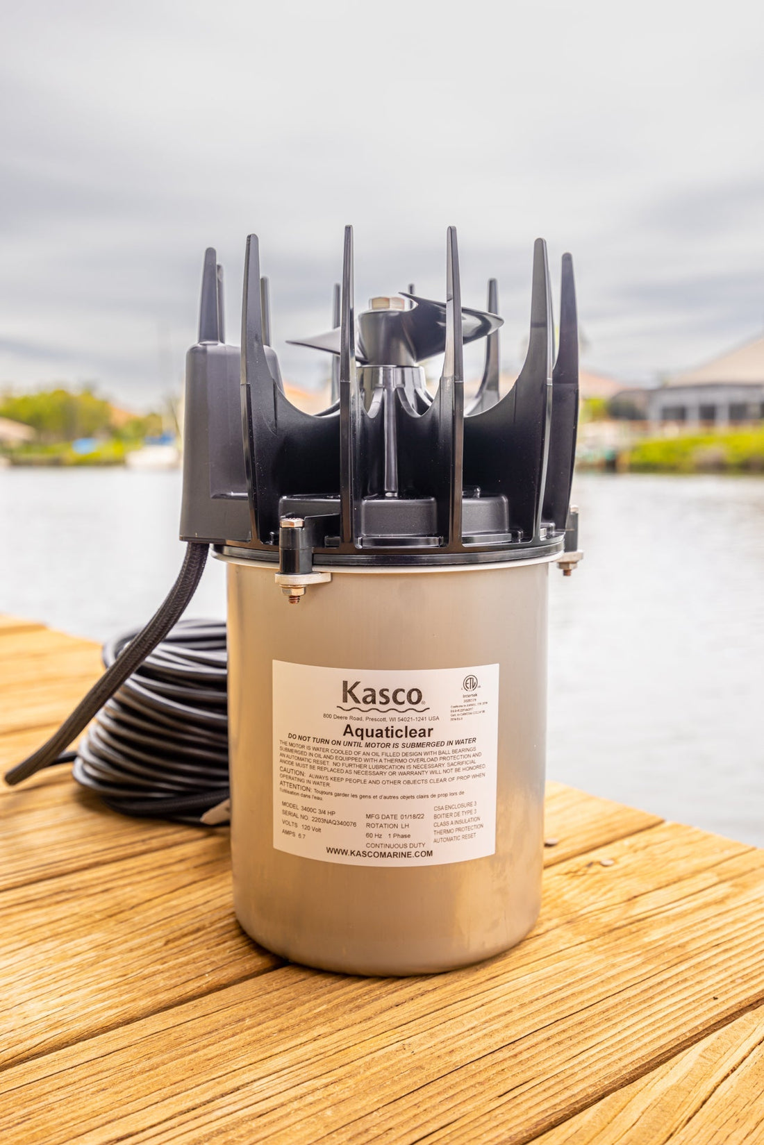 Kasco Aquaticlear 3400HC Water Circulator (3/4 HP / 240 Volt)